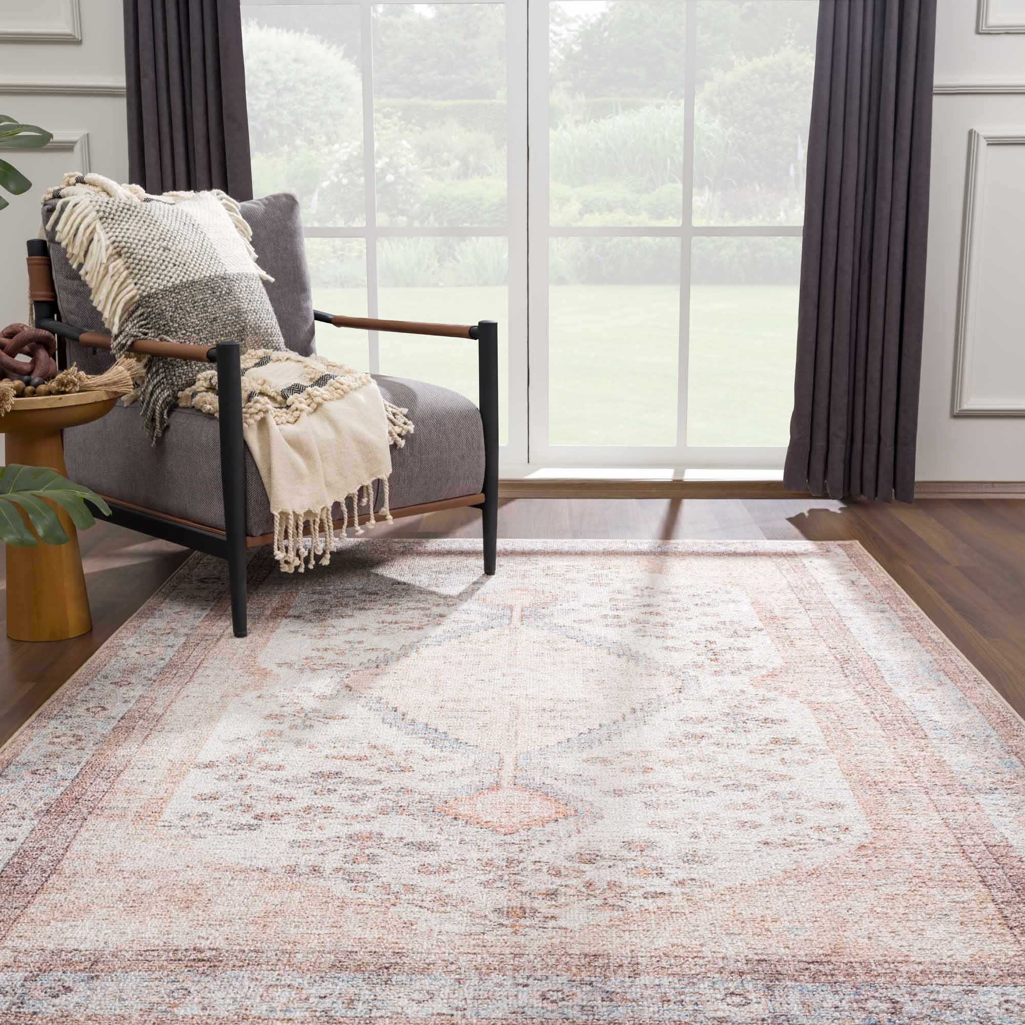 Hauteloom - Wholesale Area Rug - Analu Peach Washable Area Rug24