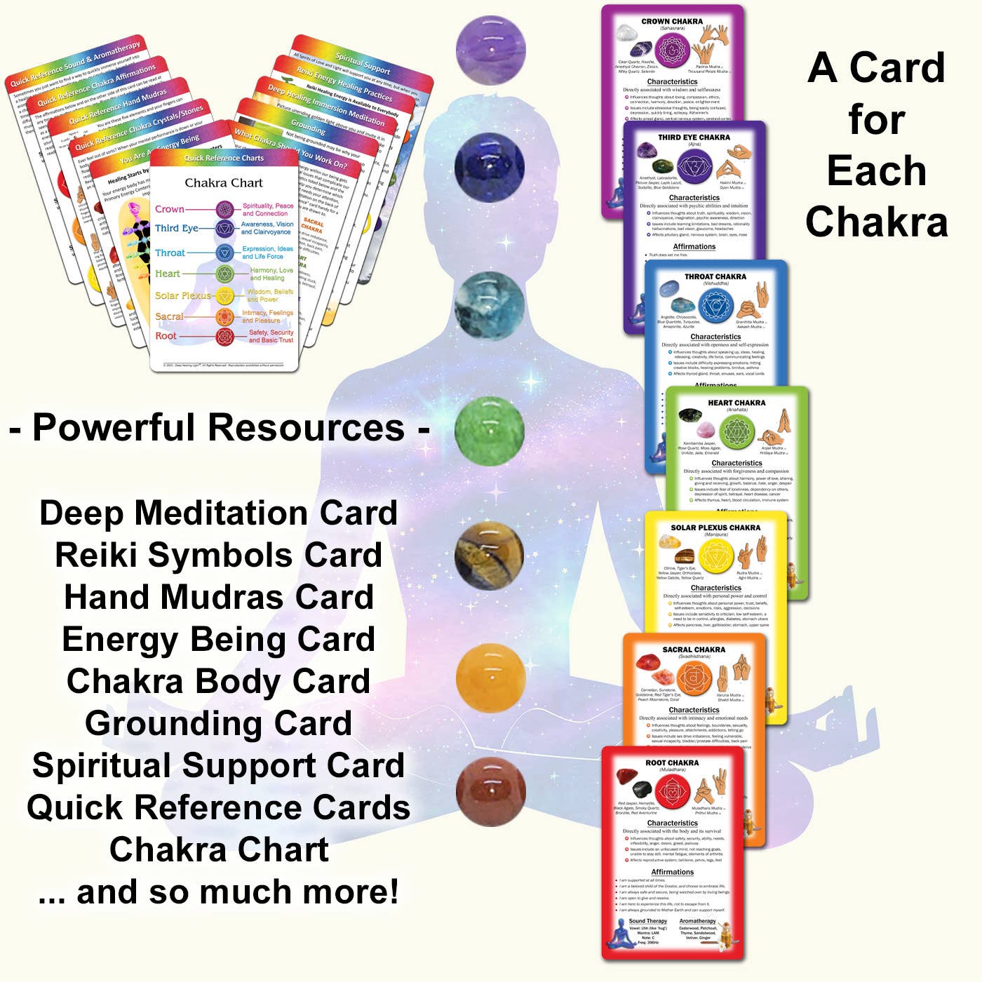 Deep Healing Light - Wholesale Meditation Supplies - Chakra Healing Cards – Spiritual Guidance, Reiki, Wellness6