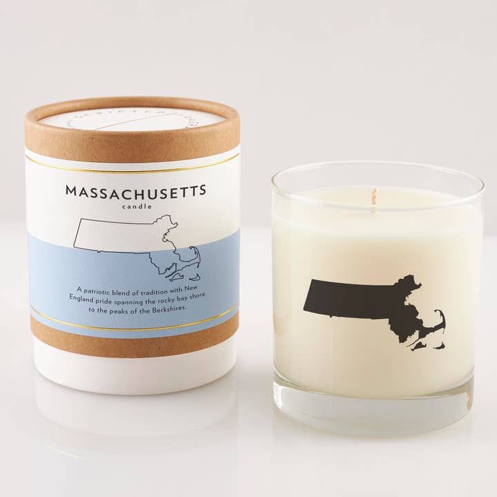Massachusetts State Soy Candle for wholesale by Scripted Fragrance