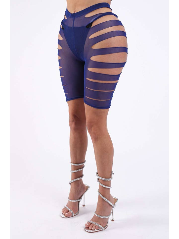 K Too – Großhandel Shorts – Damen – Lasergeschnittene Power-Mesh-Shorts5