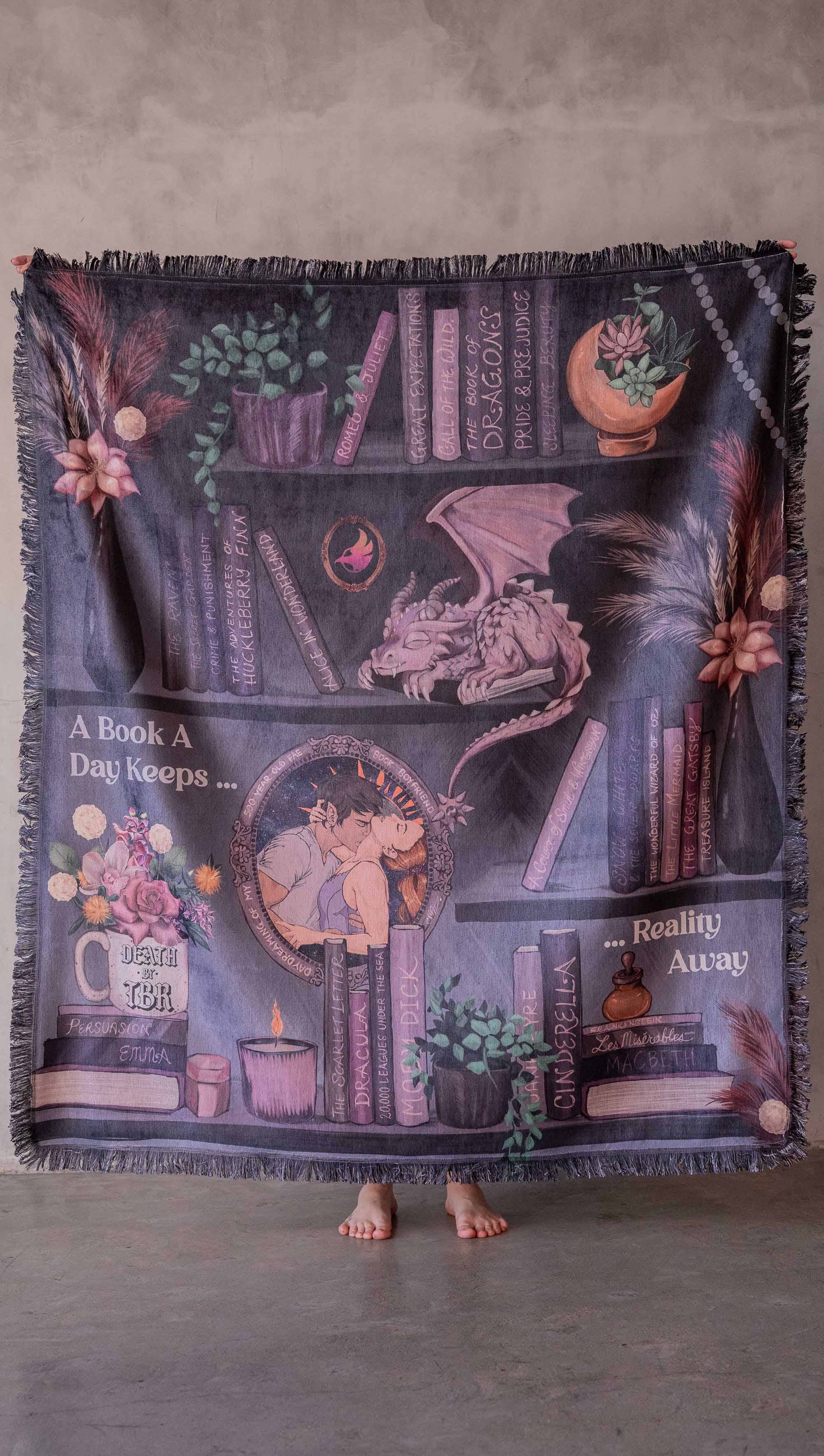 Eagle Rock Werkshop® - Wholesale Tapestry/Textile - Bookshelf - Chenille Tapestry with Tassels8