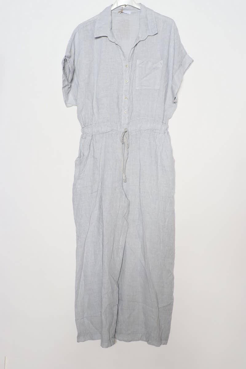 LÉA & LUC – Macacão - Mulher por atacado – Macacão feminino 100% linho REF.219023