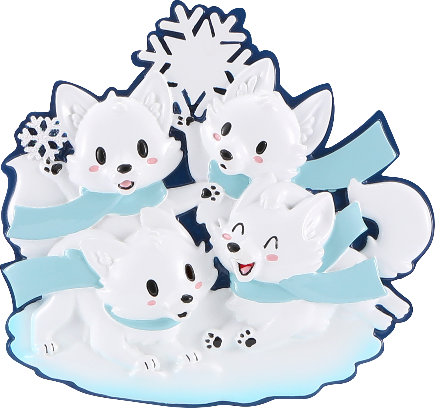 PolarX Ornaments - Wholesale Ornament - Arctic Fox Family Personalized Ornament1