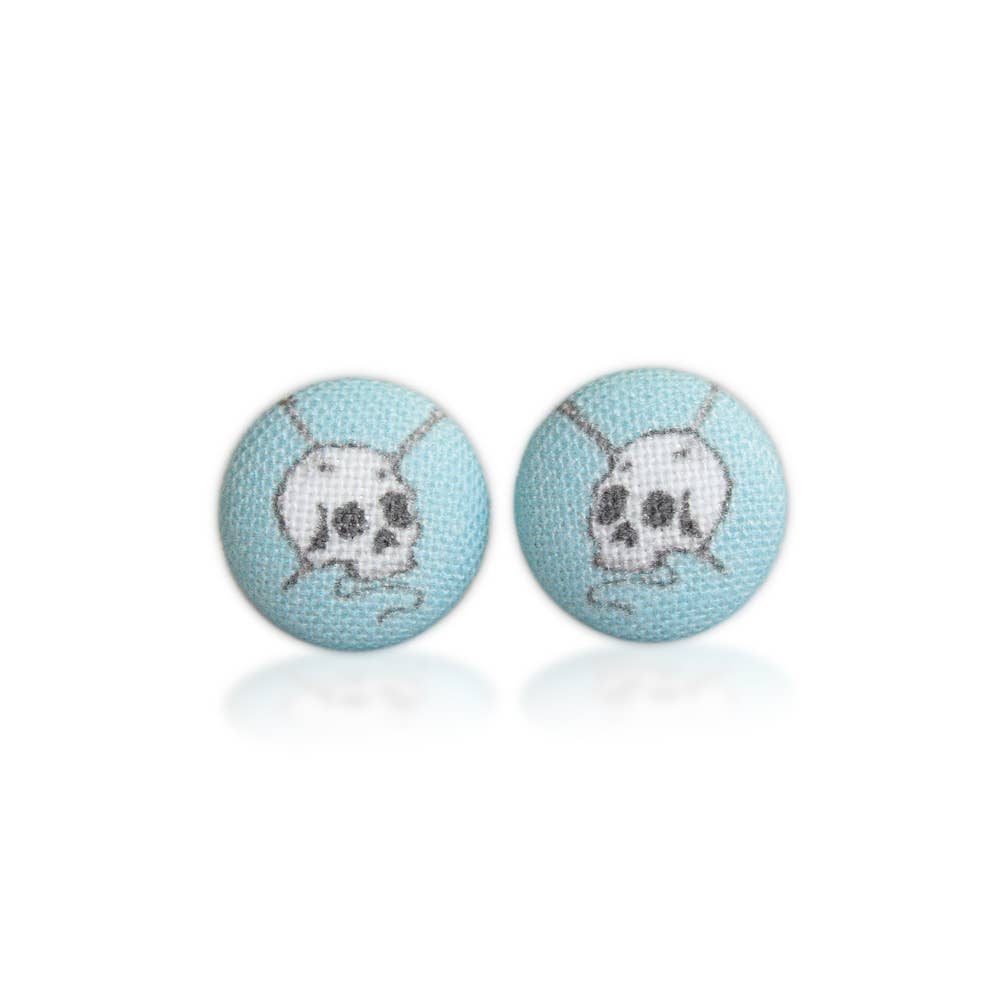 Rachel O's - Wholesale Stud/Post Earrings - Knit or Die Fabric Button Earrings4