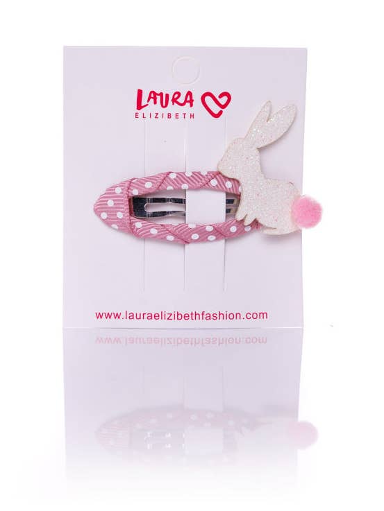 MINI PINCE LAPIN ROSE ET BLANC pour la vente par Laura Elizibeth Fashion Limited