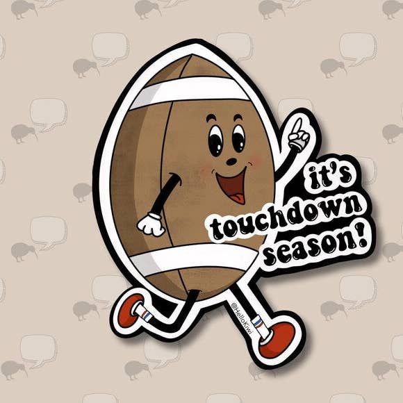 Retro Style Cute Football Waterproof Sticker for wholesale by Hello Kiwi