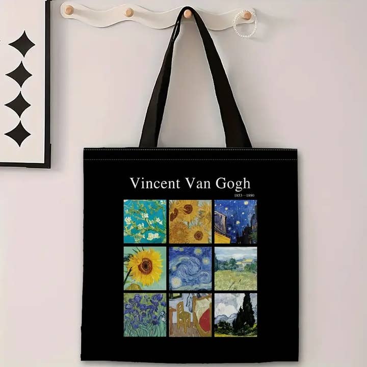Magnifique Hearts - Wholesale Tote bag – Unisex - Van Gogh Art Tote Bag – 9 Great Works, 15" Polyester2