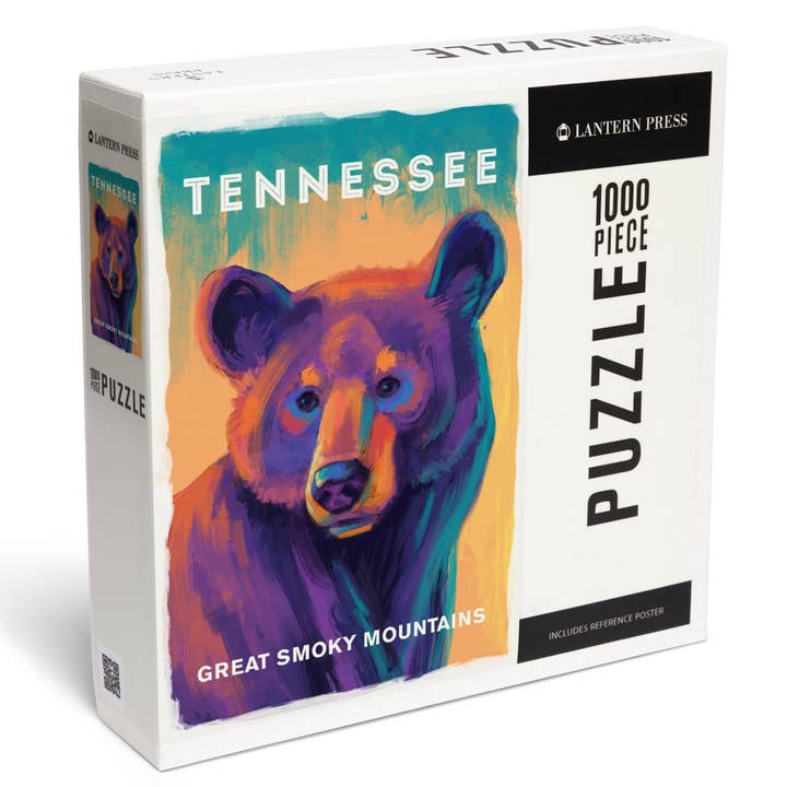 Lantern Press – wholesale Puzzle – Adult – 1000 PIECE PUZZLE Great Smoky Mountains, TN Vivid Black Bear