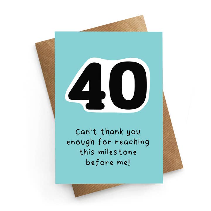 Carte d'anniversaire partenaire 40 ans - Carte d'anniversaire drôle 40 ans pour la vente par STUCK SHOP GIFTS