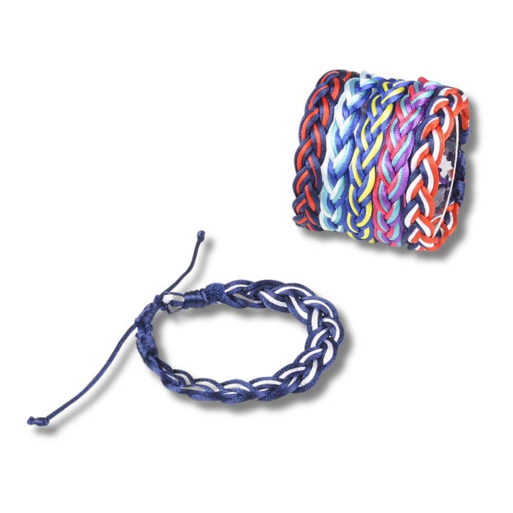 Adjustable Unisex Braided Bracelet - Assorted for wholesale by Loogai