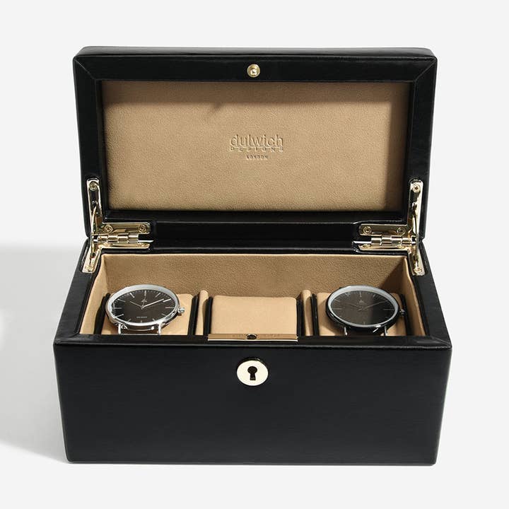 Dulwich Designs Windsor zwarte 3-delige horlogedoos voor wholesale door LC Designs Co Ltd