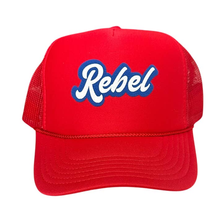 Rebel - Red Trucker Hat for wholesale by Littlebrightbird
