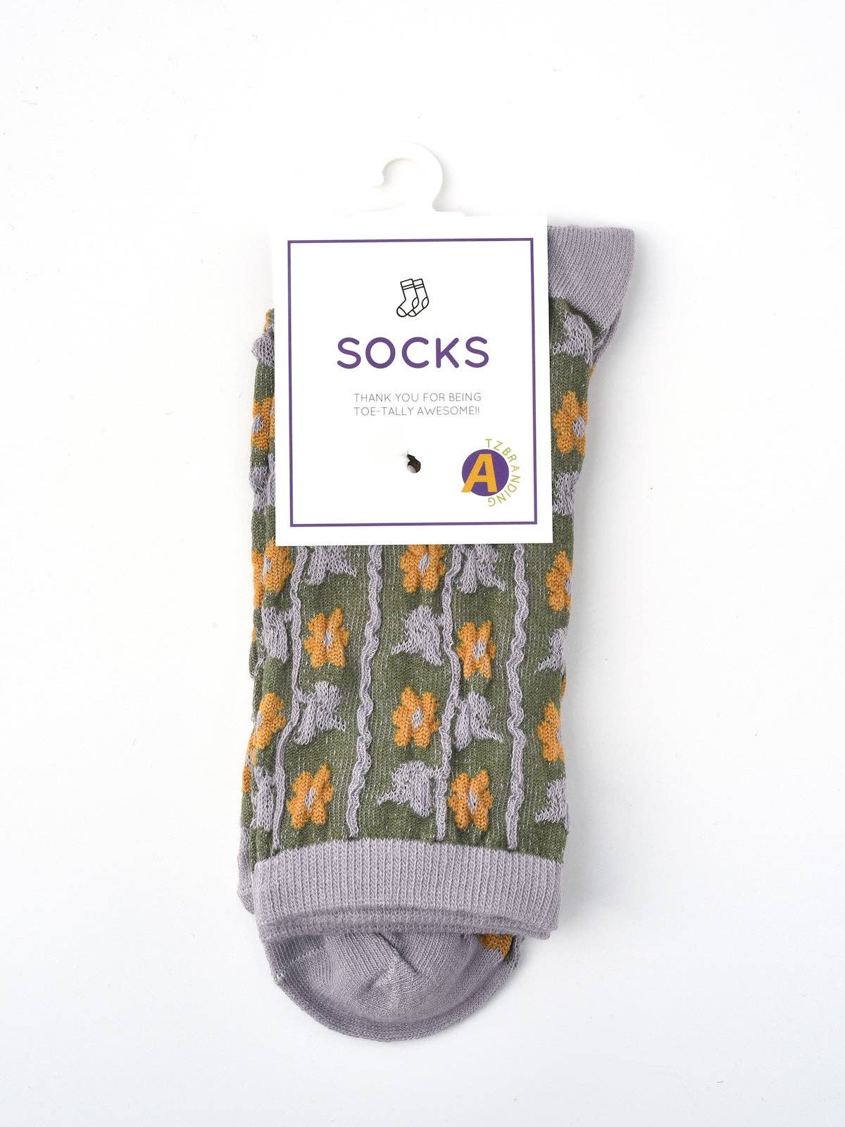 Funkyrel® Atzbranding Limited - Wholesale Socks - Women's - Rufia - Floral Knit Socks - Vintage & Stretchy0