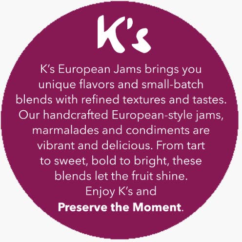 K's EUROPEAN JAMS LLC – Engroshandel Marmelade – Pflaumenmus (tysk stil krydret blomme smør) 5.5oz