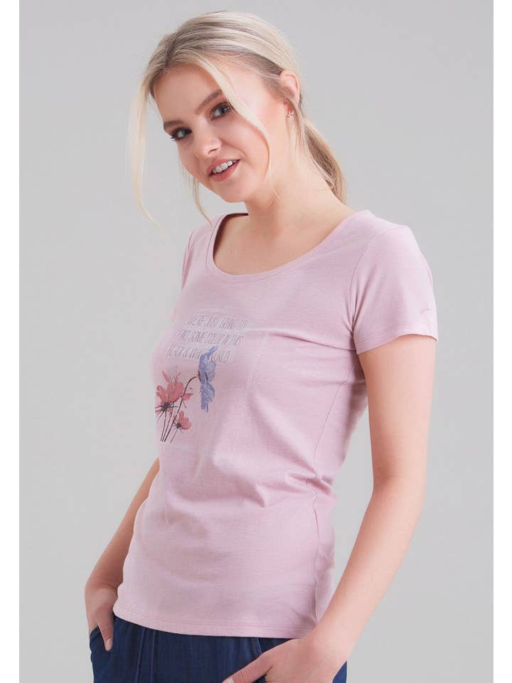 ORGANICATION - Wholesale Screen Printed T-Shirt - Women's - T-Shirt aus Bio-Baumwolle mit Blumenprint2