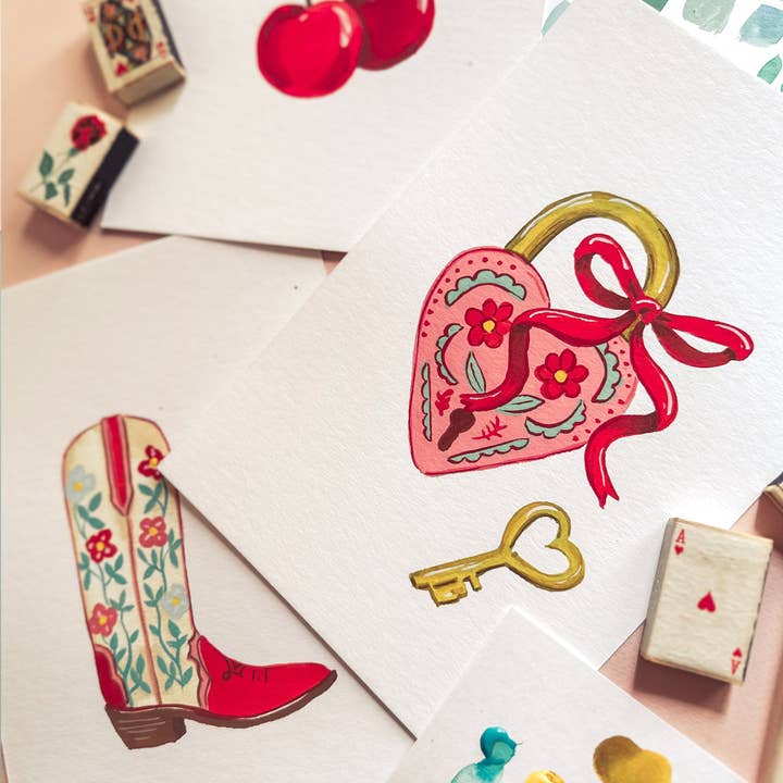 Antiquaria - Wholesale DIY Craft Kit - Antiquaria Watercolor Kit: Love Bomb4