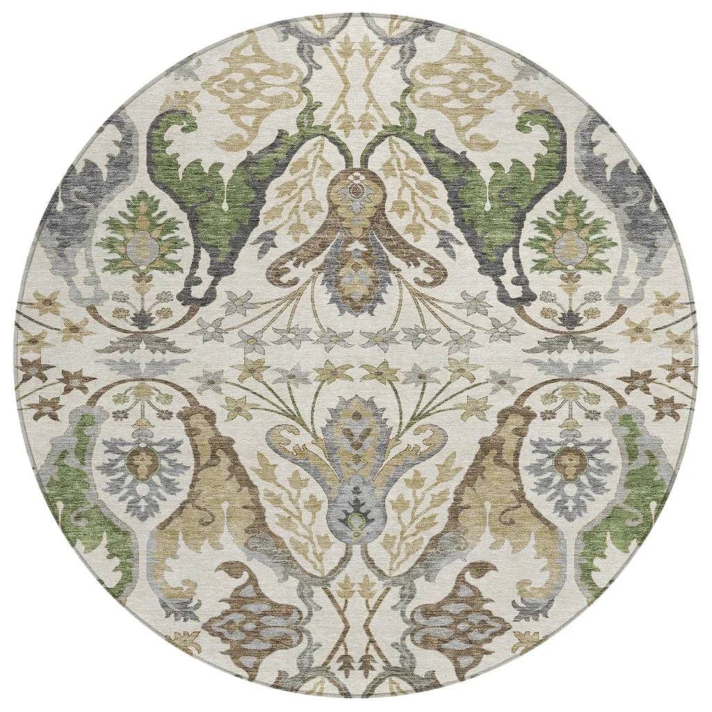 LOOMLAN – wholesale Area rug – Alfreda Ivory Washable Indoor-Outdoor Rug3