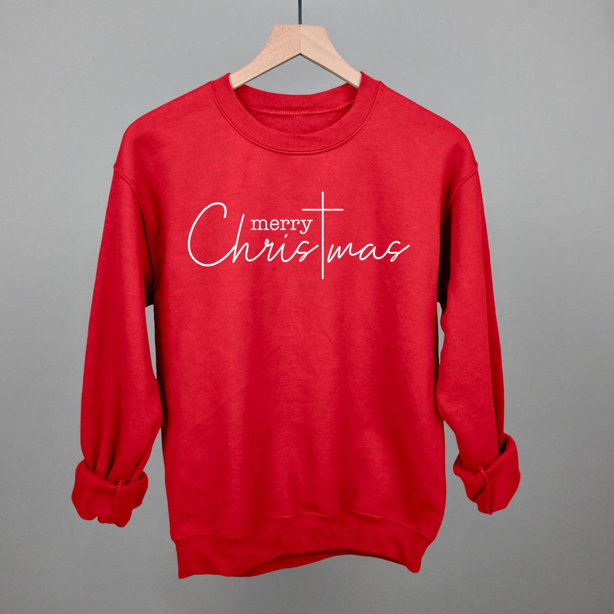 Ivy + Cloth - Wholesale Screen Printed T-Shirt - Women's - Merry Christmas Cross3