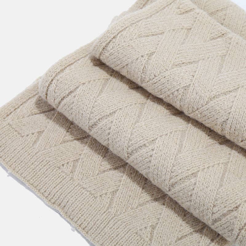 Dipped Shop - Wholesale Winter Accessory Set - Women's - 3PCS Solid Color Twist Hat & Scarf Sets DPHS034416