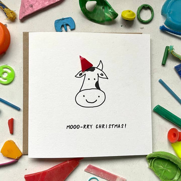Washed Up Cards - Wholesale Christmas Card - Moo-ry Christmas!
