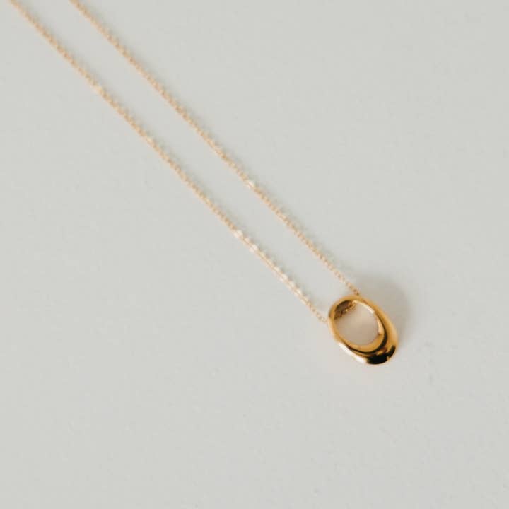 Pretty Simple - Wholesale Pendant/Charm Necklace - Mini Open Oval Pendant Necklace - WATERPROOF3