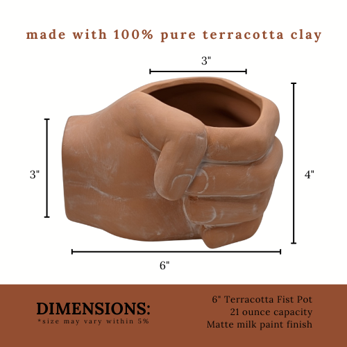 Simply Supplied Co - Venta al por mayor Macetas - Maceta de Barro Terracota Moderna Hecha a Mano | Regalo Bohemio | Divertido, Lindo8