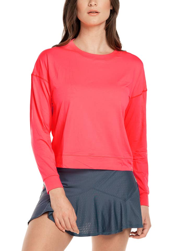 Haut à manches longues Hype UV 50+ pour femmes - CORAL CRUSH pour la vente par Lucky In Love