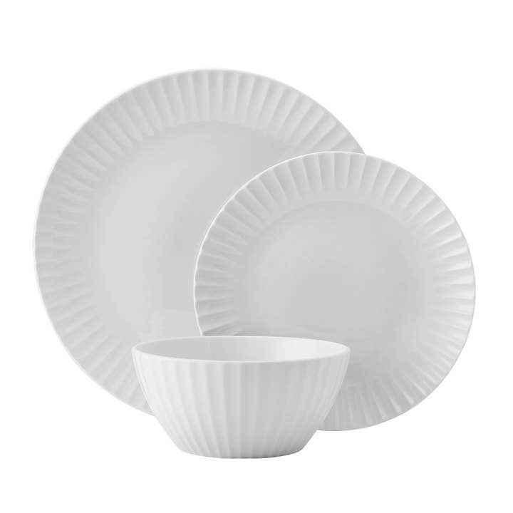 Pfaltzgraff Fluted Grace 24Pc DW Set Brown Box Pkg for wholesale by Fitz and Floyd® Mikasa® Pfaltzgraff®