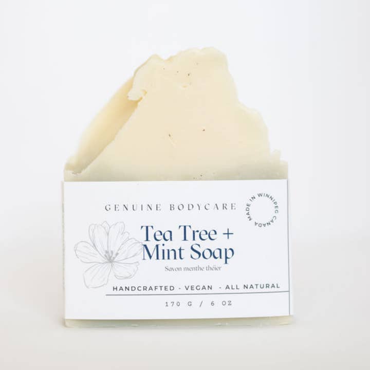 Tea Tree + Mint Soap Bar for wholesale by Genuine Bodycare