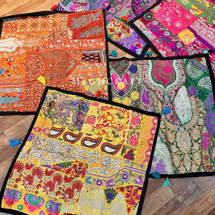 Meghcraft - Wholesale Tapestry/textile - Bohemian Home Decor Patchwork Tapestry Wall Piece Assorted4
