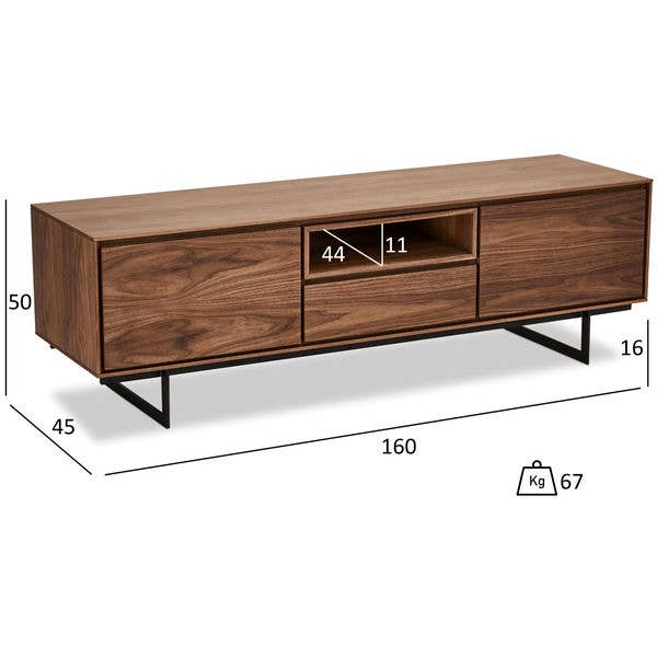 Furnhouse - Wholesale Console tafel - Tokyo tv-meubel met 2 deuren | Notenhout11