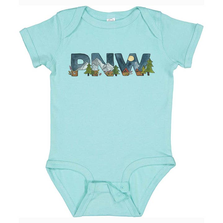 PNW - Infant Baby Cotton Bodysuit for wholesale by Sticker Girl, formerly KPB Apparel
