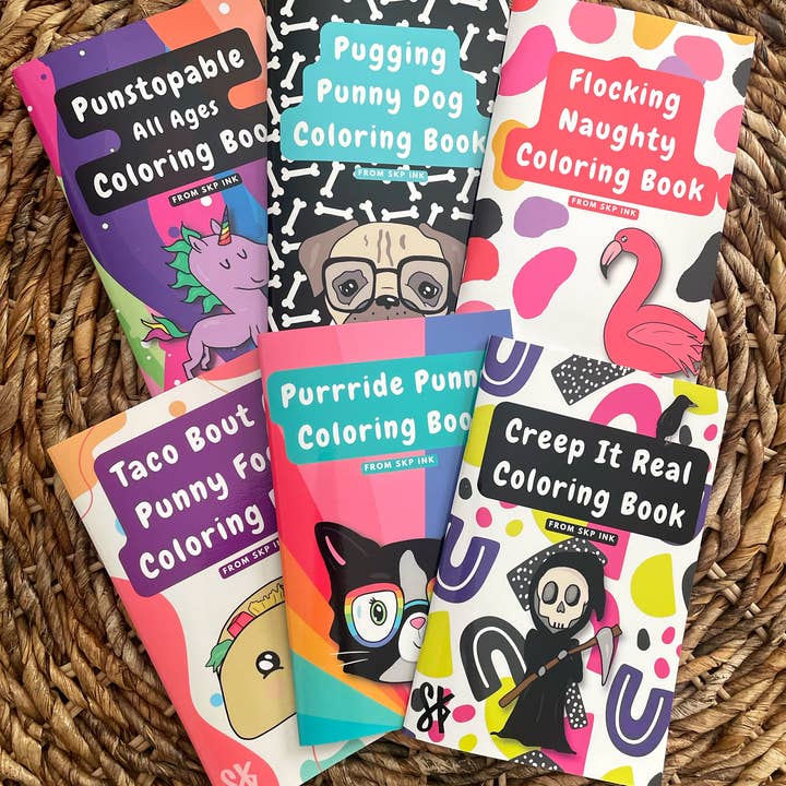 SKP ink - Wholesale Coloring Book - Adult - Creep it Real | Dark Humor Pun Coloring Book for Adults3