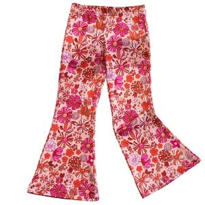 Bell Bottom Pants in Pink Print Girls – Bee You Treasures