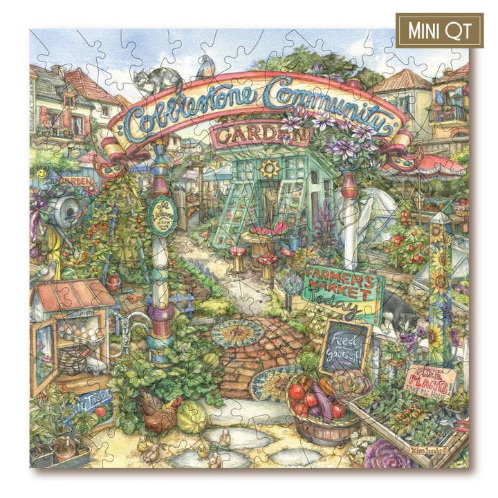 Cobblestone Community Garden MINI QT for wholesale by Victory Wooden Puzzles