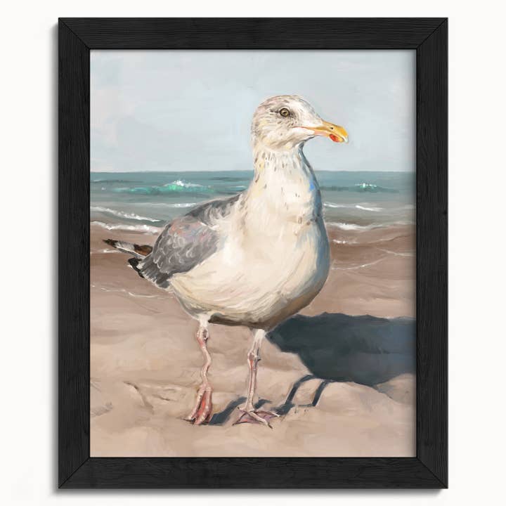 The Ugly Cat Studio - Wholesale Art Print - Seagull with Wobbly Leg Fine Art Print10