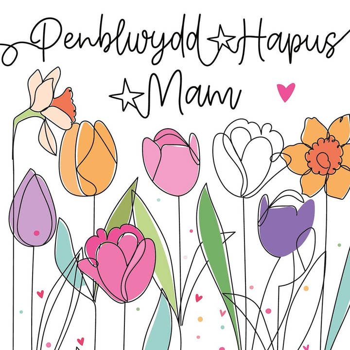 Penblwydd Hapus Mam for wholesale by Belly Button Designs