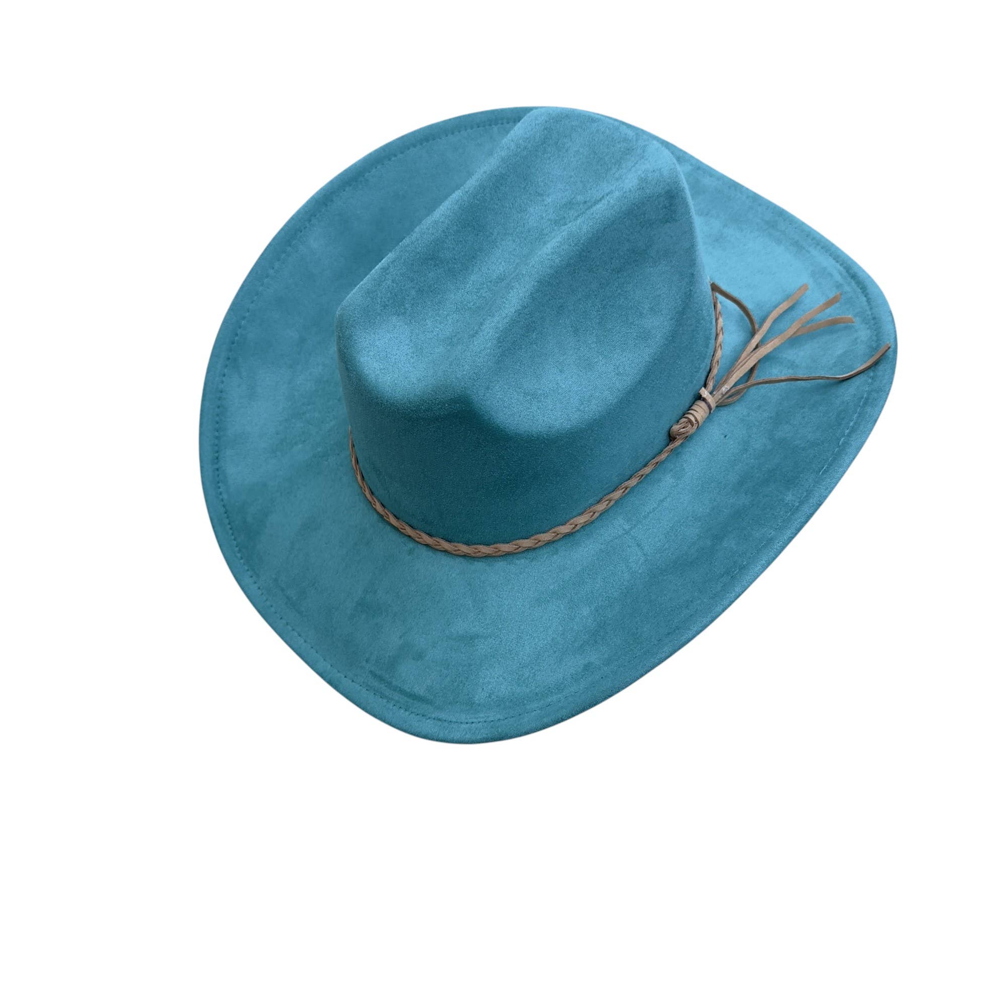 Portia Hat - Venta al por mayor Sombrero cowboy - Mujer - Sombrero de vaquero estilo ganadero de ante vegano con banda de ante12