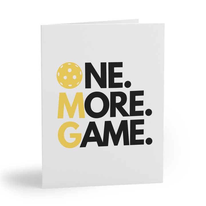 One More Game Pickleball Birthday Greeting Card for wholesale by Pickle & Paper