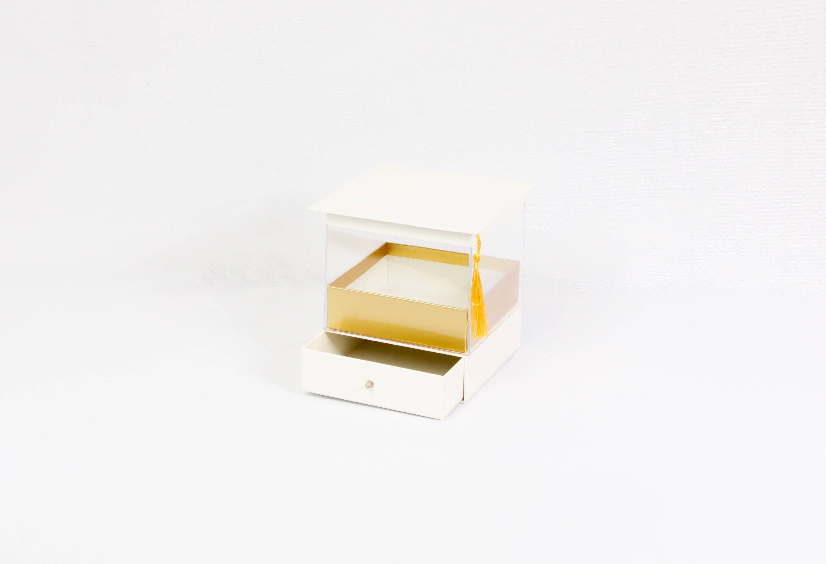 Elegant Design Supply – Caixa de presente por atacado – Caixa de Presente de Flores em Cubo de Acrílico para Graduação com gaveta3