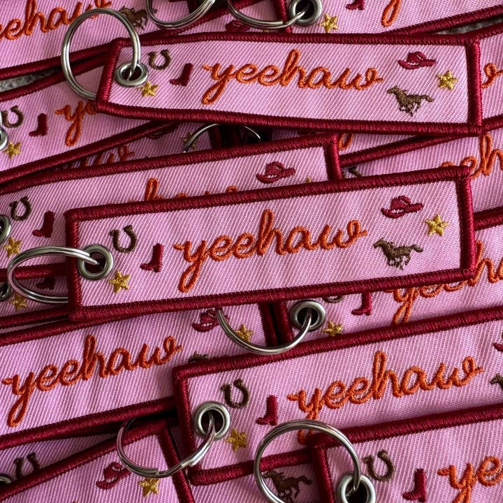Porte-clés brodé icône Yeehaw pour la vente par Unexpected Flair