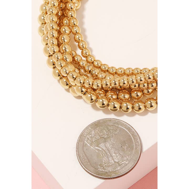Anarchy Street - Wholesale Beaded Bracelet - Gold Dipped Ball Bead Bracelet Set