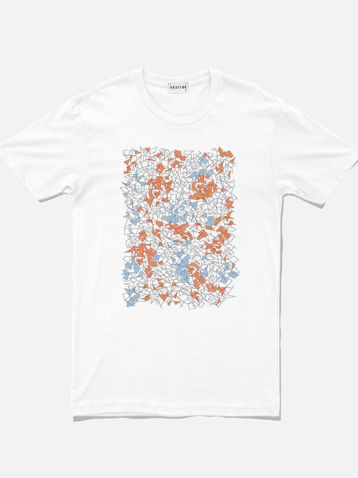 T-shirt Origami Shapes, blanc pour la vente par VESTIGE