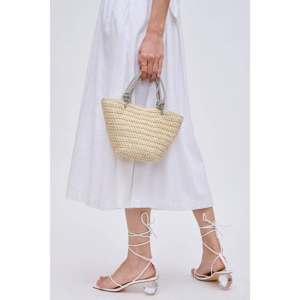 Urban Expressions – wholesale Bärkasse - Dam – Gaia Straw Mini Tote med kristallhandtag22