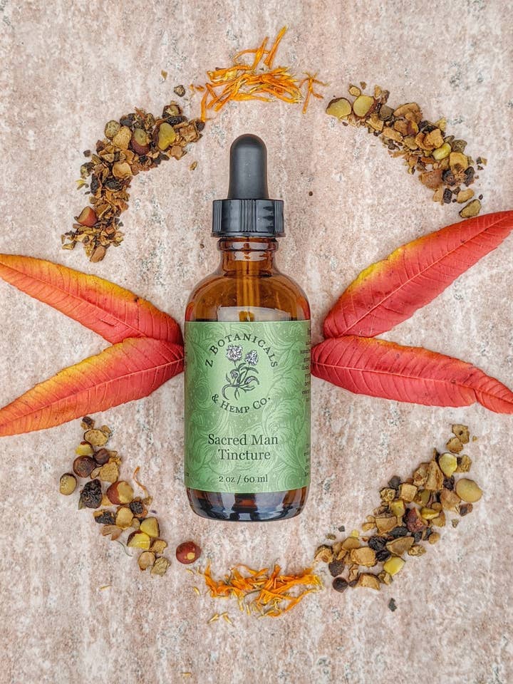 Sacred Man Tincture, 2oz for wholesale by Z Botanicals & Hemp Co.