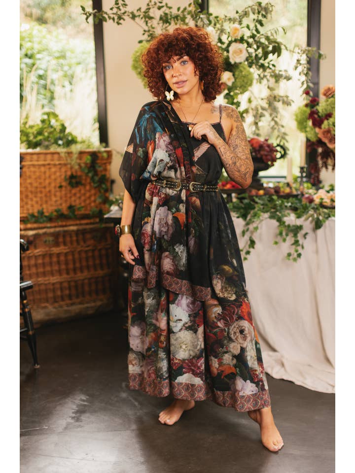 Market of Stars (USA) - Wholesale Dress - Women's - Flight of Fancy Bohéme Long Maxi Slip Dress w/Hummingbirds8