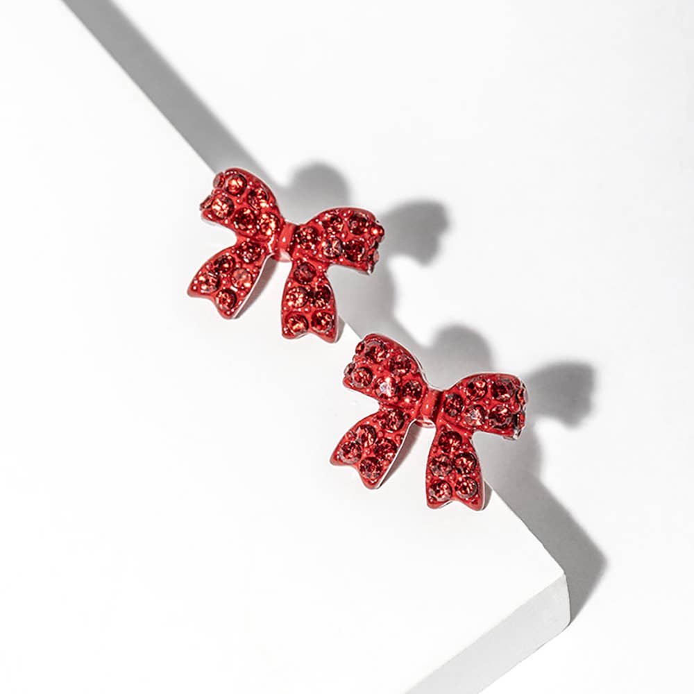 Sensibling Corp. - Vente Clous d'oreille - Boucles d'oreilles clous nœud en strass cristal24