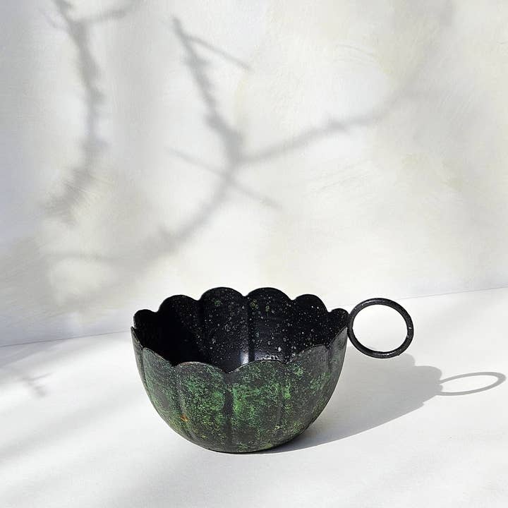 Bohemia Design - Wholesale Candle Holder - Vintage Moss Candle Holder, Scallop
