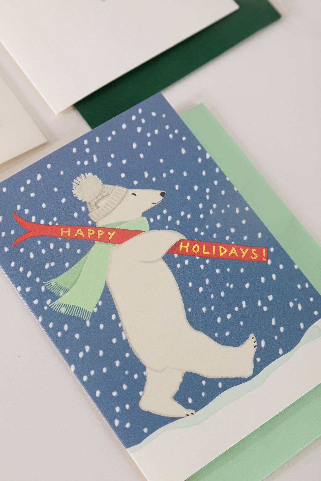 Karen Adams Designs - Wholesale Season's Greetings Card - Polar Bear Greeting Card1