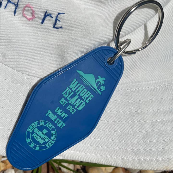 The 3 Sisters Design Co. - Wholesale Keychain - Unisex - Motel Key Fob - Whore Island